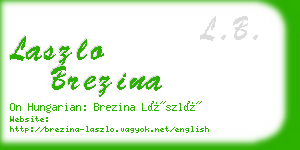 laszlo brezina business card